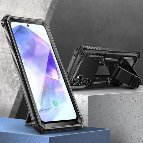 Carbon Case til Samsung Galaxy A55 Fuld beskyttelse Stødsikker I-Blason Sort Svart