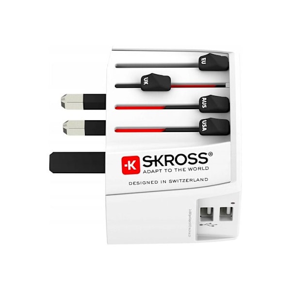 Skross ADAPTATEUR MONDE MUV USB virtamuuntaja Vit