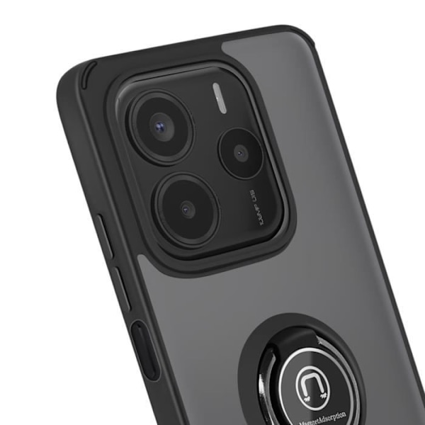 Coque för Xiaomi Redmi Note 14 5G med Video Stöd Ring Svart Svart