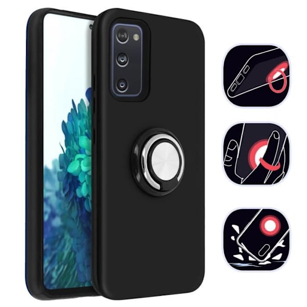 Coque - Armor Shield - Samsung Galaxy S20 FE - Antichock - Hållring - Videostöd Svart