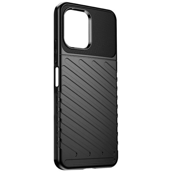 Mjukt fodral - AVIZAR - Xiaomi Redmi 12 - Trämönster - Halkfri - Svart Svart