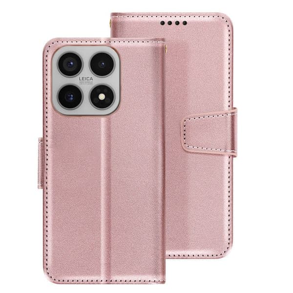 Plånboksfodral för Xiaomi 17 med Fällbar Stödfunktion Roséguld Ros