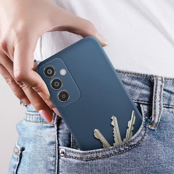 Coque - AVIZAR - Samsung Galaxy M35 - Semi-rigide - Soft-touch - Anti-traces Blå Natt Blå