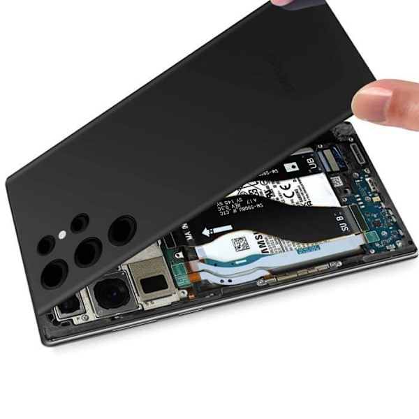 Original Samsung Galaxy S22 Ultra batteriskal svart med lins