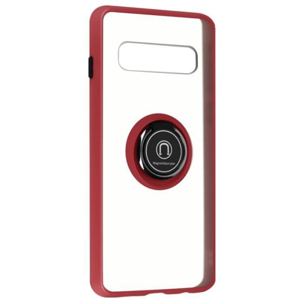 Samsung Galaxy S10 Red Case - AVIZAR - Metalring - Video Support Röd