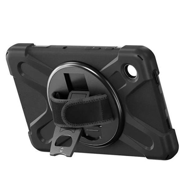 Fodral till Samsung Tab A9 Plus Stötsäkert handtag i två material Kickstand 4smarts Svart Svart