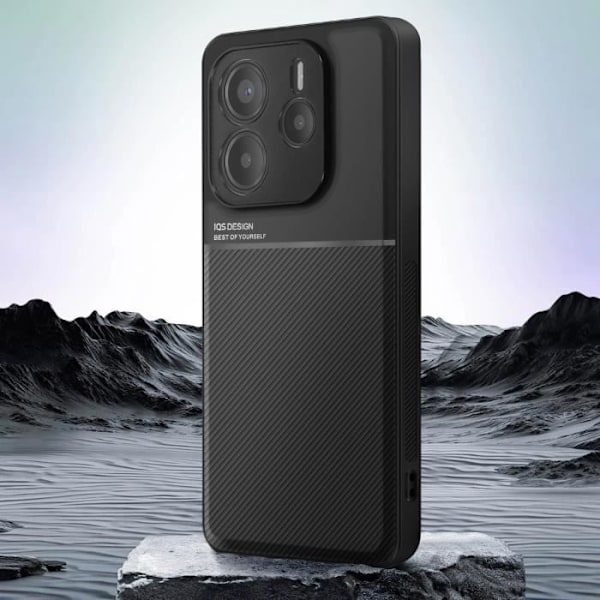 Coque för Xiaomi Redmi Note 14 5G Bi-material Stötsäker Svart Svart