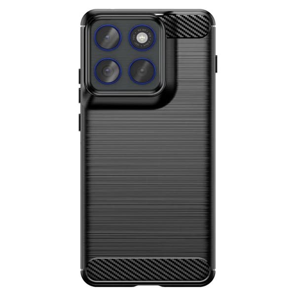 Silicone Cover til Motorola Edge 70, Blød og Stødabsorberende, Sort Svart