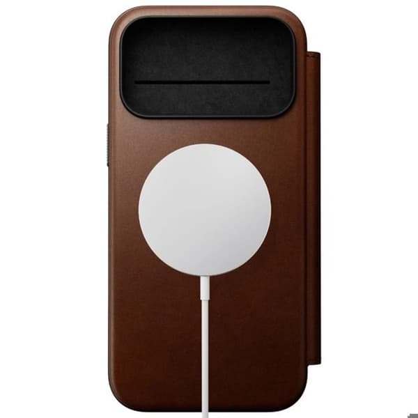 iPhone 18 Pro Max Etui i Læder Kompatibel med MagSafe og Qi2 Stødabsorberende Nomad Mørkebrun brun