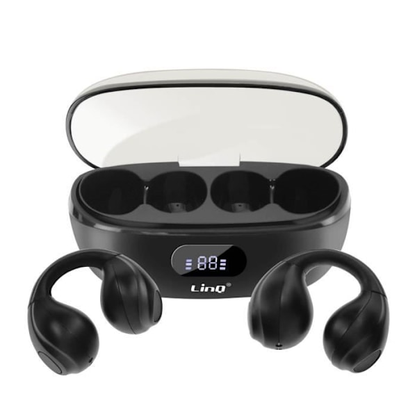 Bluetooth-øretelefoner Air Conduction Trådløs Design Clip On Micro LinQ Sort Svart