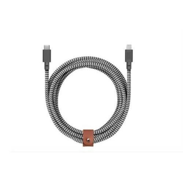 Native Union USB-C til Lightning Belt Kabel Zebra 3m - 4895200429814