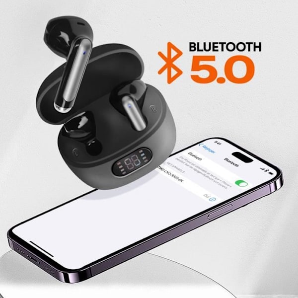 In-ear Bluetooth-hörlurar med Touch Control och Mic LinQ Black Svart