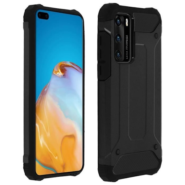 Coque - AVIZAR - Huawei P40 - Bi-material - Stødabsorberende - Sort Svart