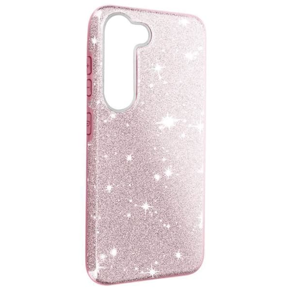 Cover - ADVISE - Spark Case - Samsung Galaxy S23 Plus - Rosa - Semi-stift - Glitrende Ros