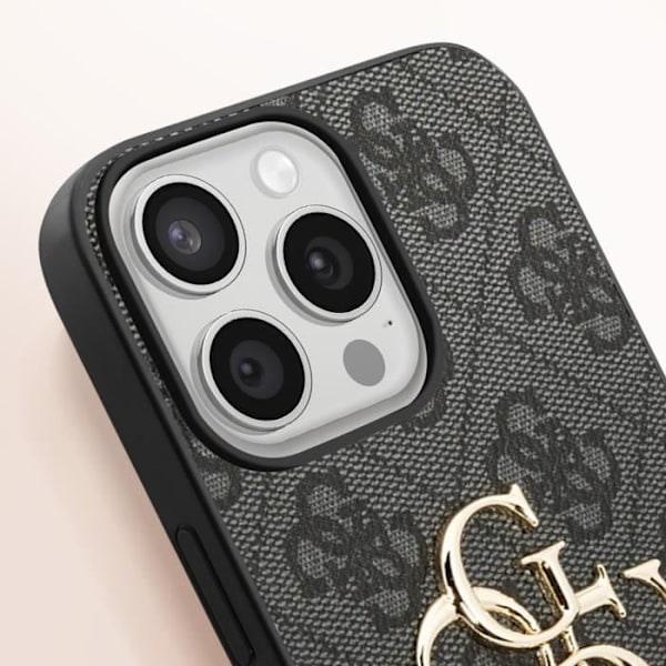 Coque til iPhone 13 Pro med præcise udskæringer og hævede kanter Guess Sort Svart