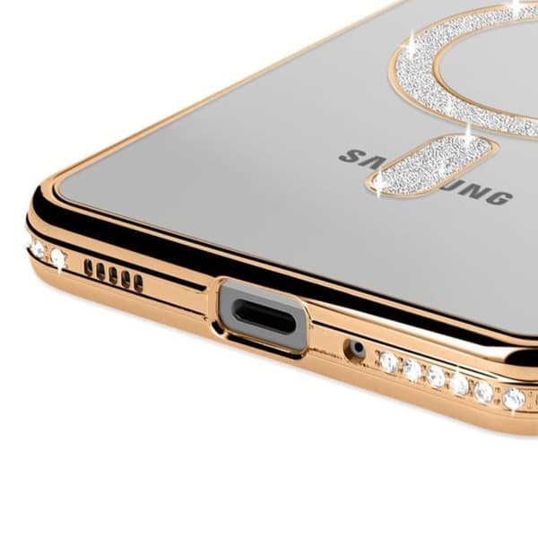 Coque - Samsung - Galaxy A16 - Diamant - Strass Guld - Compatible MagSafe Gul