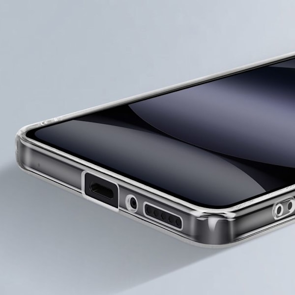 Packskydd för Redmi Note 14 5G, mjuk skal och härdat glas Mayaxess Transparent Vit