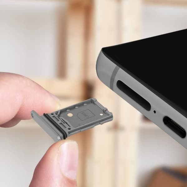Erstatnings SIM-kortbakke til Samsung Galaxy S21 Ultra Silver Pengar