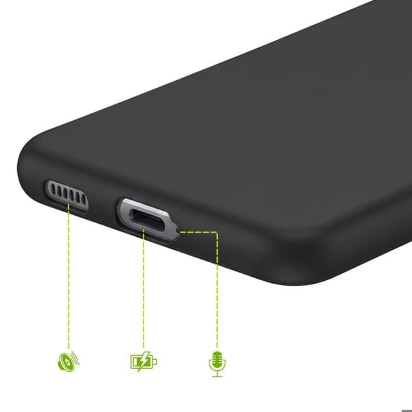 Silicone Cover til Galaxy S21 Mat Finish Stødabsorberende Mayaxess Sort Svart
