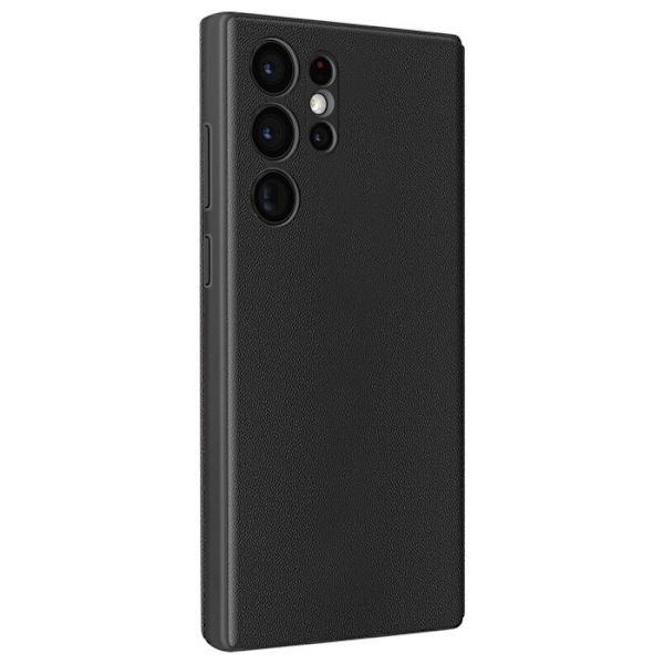 Nahkakotelo Galaxy S22 Ultra Näyttöikkuna Korttipidike Musta Svart