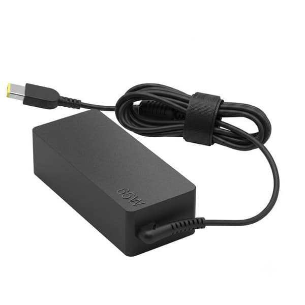 65W Strømforsyning til Lenovo PC med Slim Tip Sort Svart