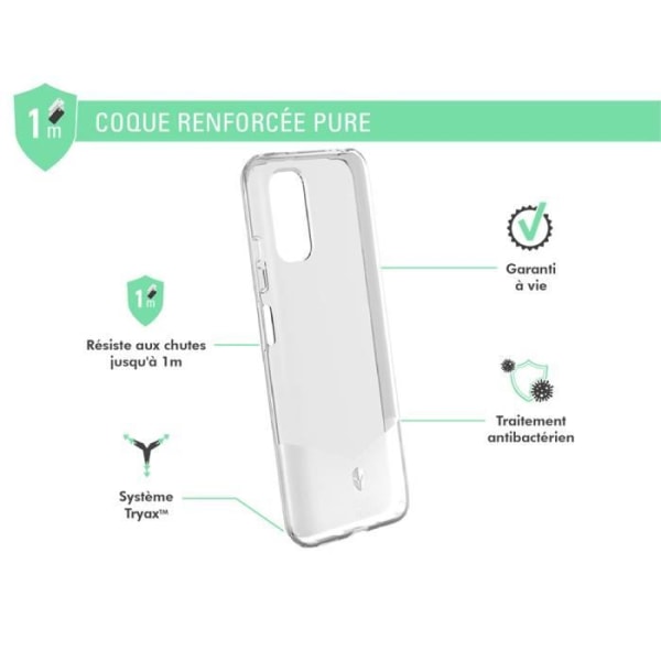 PURE Forstærket Case Livstidsgaranti Transparent til Xiaomi Redmi Note 10/10s Force Case