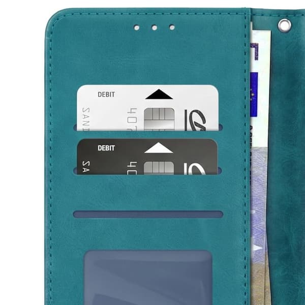 Folio Etui til Oppo A6 Pro Klassisk med Støttefunktion Turkis Blå