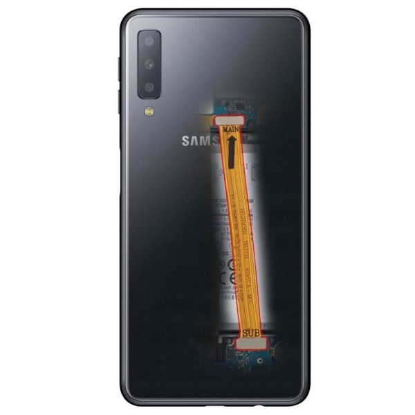 Anslutningskabel - Samsung - Galaxy A7 2018 - Förlängning - Svart - 100 % funktionell kompatibel