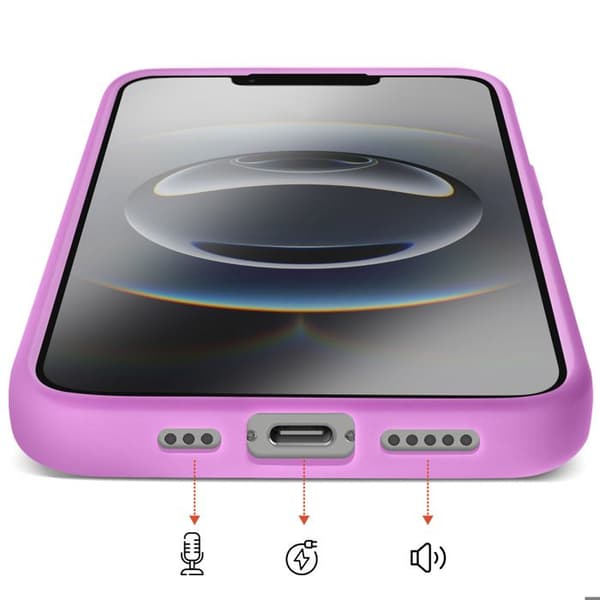 Cover til iPhone 16e Bi-Materiale Design Kompatibel med MagSafe Lilla Violett