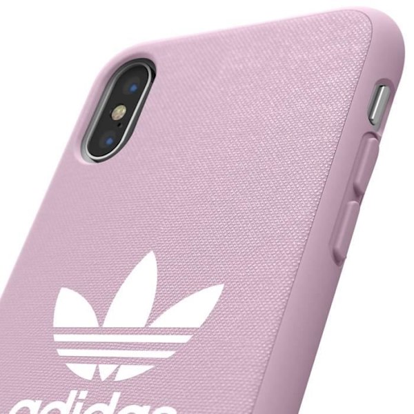 Suojakuori iPhone X:lle ja XS:lle - ADIDAS - Canvas - Silikonigeeli - Pinkki Rosa