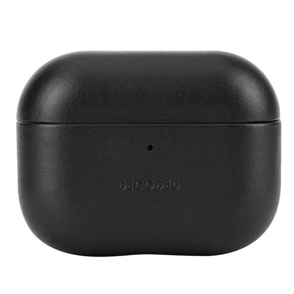 Coque AirPods Pro 3 - DECODED - AirCase Pro 3 - Læder i fuld flor - Sort - Elegant design Svart