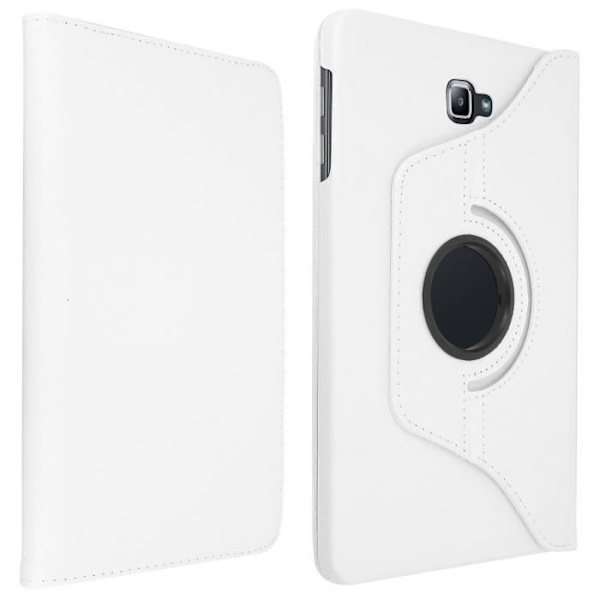 360° Roterende Multiposition Folio Cover til Samsung Galaxy Tab A 10.1 (2016) - Hvid
