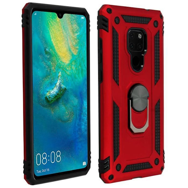 Coque - UNDERRETTE - Mate 20 - Bi-materialer - Stiv og Blød - Rød Video Støtte Röd