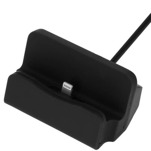 Dockingstation - Noname - iPhone - Opladning & Synkronisering - Lightning-stik - Sort Svart