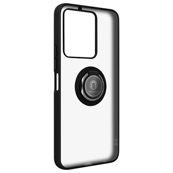 Fodral för Vivo Y22s och Y35 bi-material metallringstöd Video Black Svart