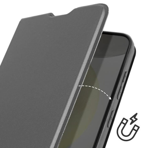 Fodral för Samsung Galaxy S24 Plus Soft touch korthållare Support Video Black