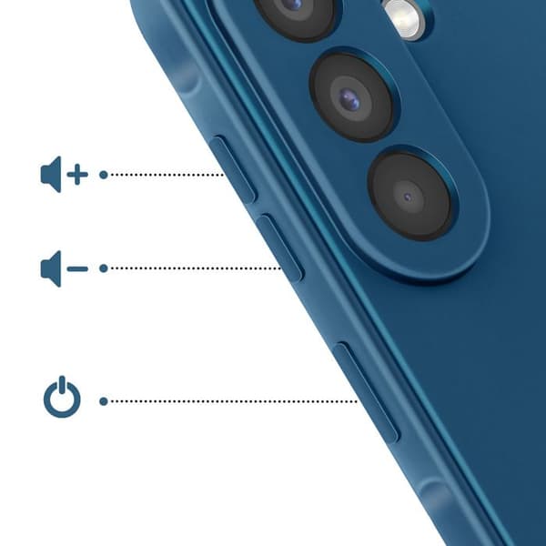 Silicone Soft-Touch Cover til Galaxy A57 med Forstærket Blå Kant Blå
