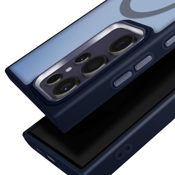 MagSafe-kuori Samsung Galaxy S24 Ultra Mattapintainen takakansi Sininen reuna Blå