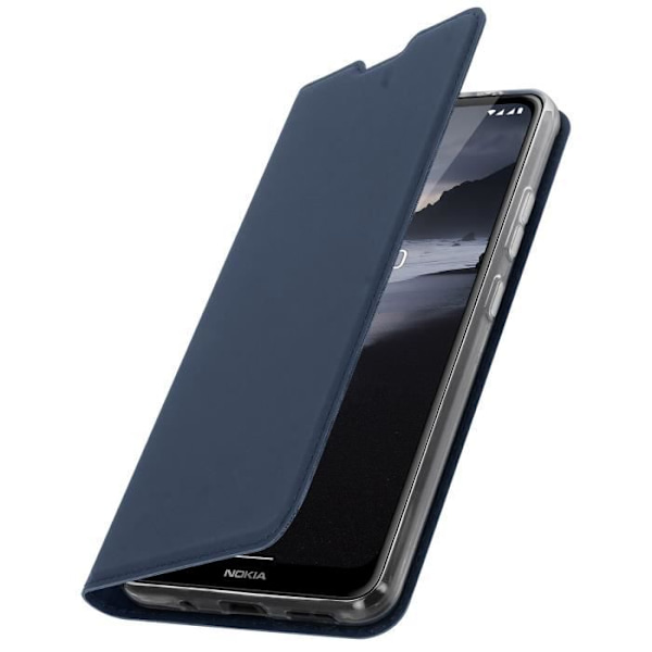Skal - DUX DUCIS - Nokia 2.4 - Eco-läder - Videostöd - Korthållare Blå