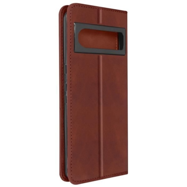 Etui til Google Pixel 8 Pro - AVIZAR - Geo Collection - Video Support Wallet - Brun kastanj