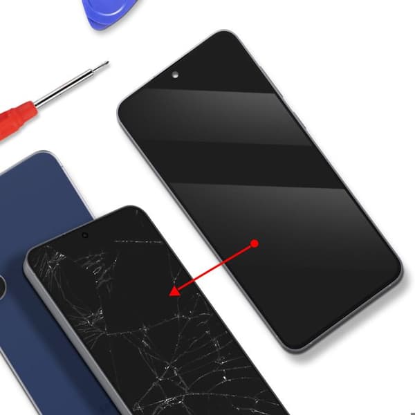 Fullskärm Kompatibel med Galaxy S25 FE LCD-panel + med Blått chassi Blå