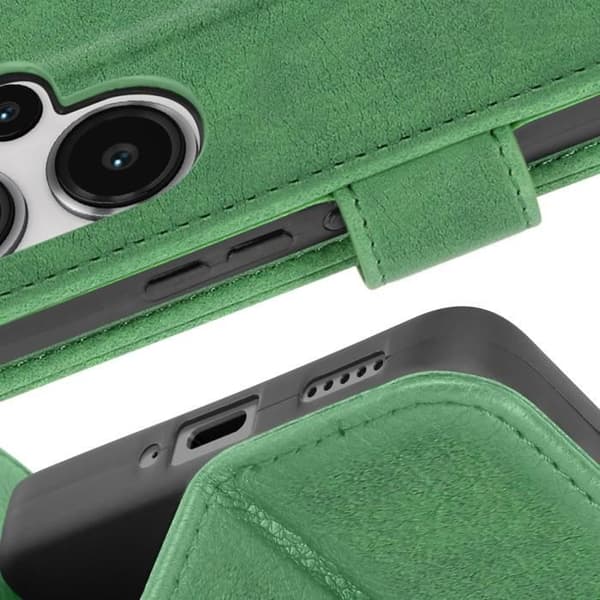 Etui til Xiaomi Redmi Note 13 Pro Plus tegnebog og videoholder Grøn Grön