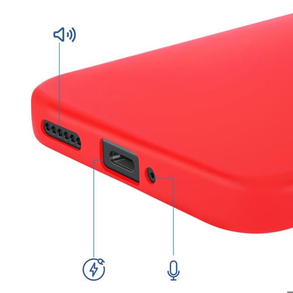 Coque Soft-Touch til Redmi Note 15 Pro 5G i Rød Anti-Skrid Silikone Röd