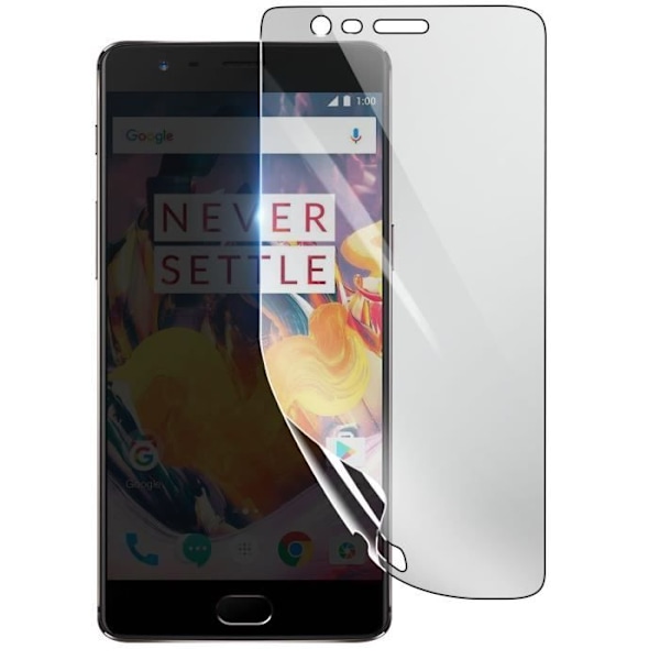 Näytönsuoja - 3MK - OnePlus 3T - Iskunkestävä Hydrogeeli - Läpinäkyvä - Naarmuuntumaton Transparent