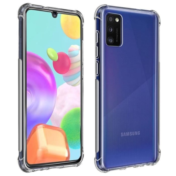 Suojauspaketti Samsung Galaxy A41 Soft Case + Läpinäkyvä karkaistu lasi