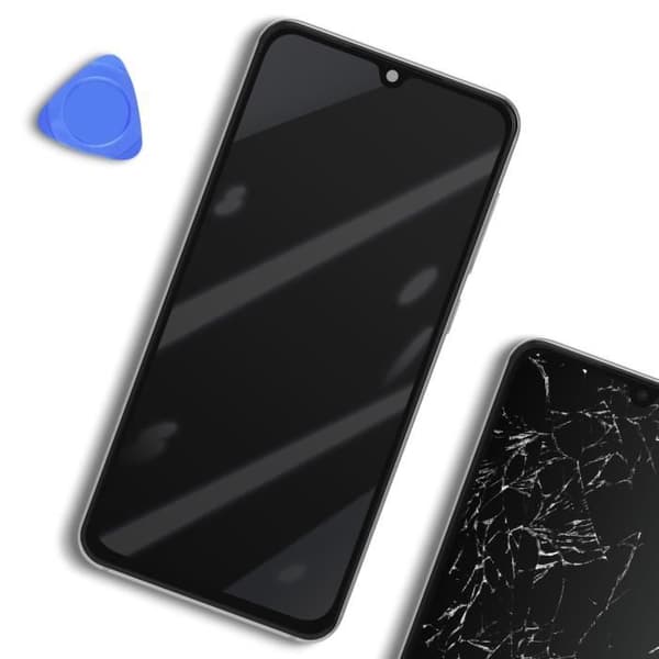 LCD-skärm - Xiaomi - Mi 9 Lite - Vit - Förmonterad på chassi - Smartphone utbyte Vit