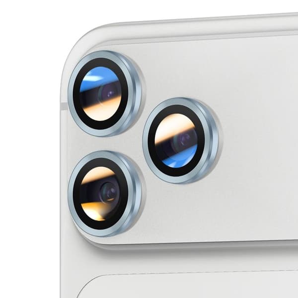 Kamerabeskyttelse - AVIZAR - iPhone 17 Pro Max - Tempereret Glas - Forstærket Kant - Lys Blå Blå