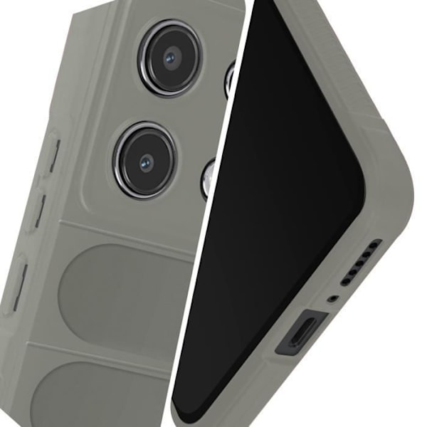 Fodral till Xiaomi Redmi Note 13 4G - AVIZAR - Mjuk silikon - Halkfri design grå Grå