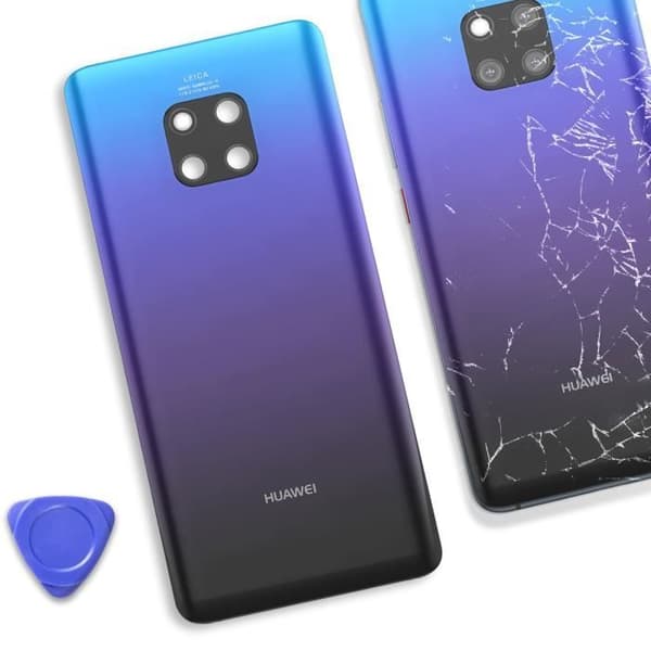 Bagside - Huawei Mate 20 Pro - Original - Service Pack - Blå Blå