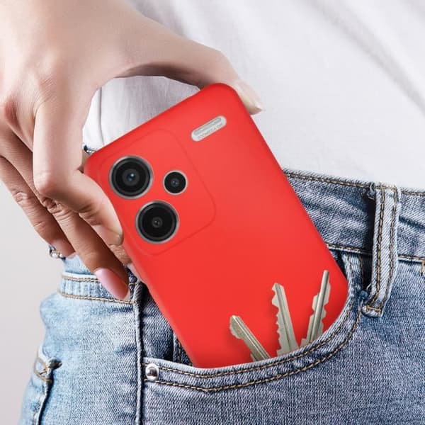 Etui til Xiaomi Redmi Note 13 Pro Plus 5G Soft-touch Anti-Fingerprint Red Röd